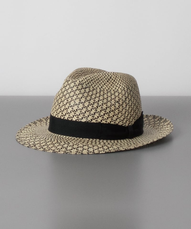 【 LANVIN en Bleu （ランバン オン ブルー）】編み風ペーパーサーモ中ツバハット